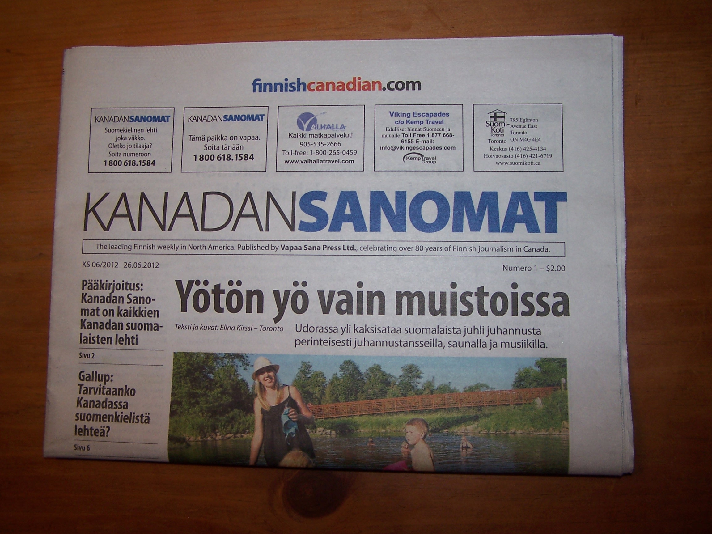 Kanadan Sanomat korvaa torontolaisen Vapaa Sanan ja Thunder Bayn suomalaisten Canadan Sanomat jatkaen yli 80 vuotta jatkunutta suomalaista sanomalehtiperinnettä Kanadassa. 